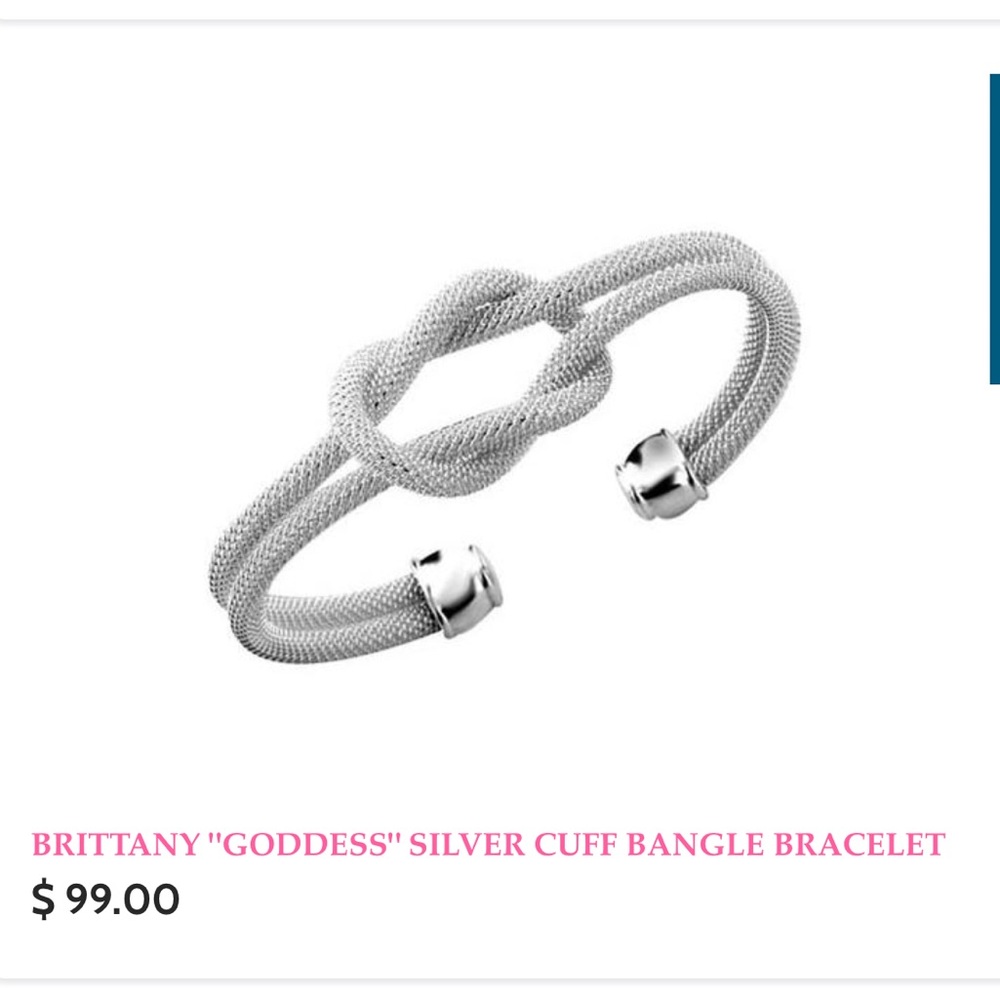 CateandChloe “Goddess” Silver Cuff Bangle Bracelet